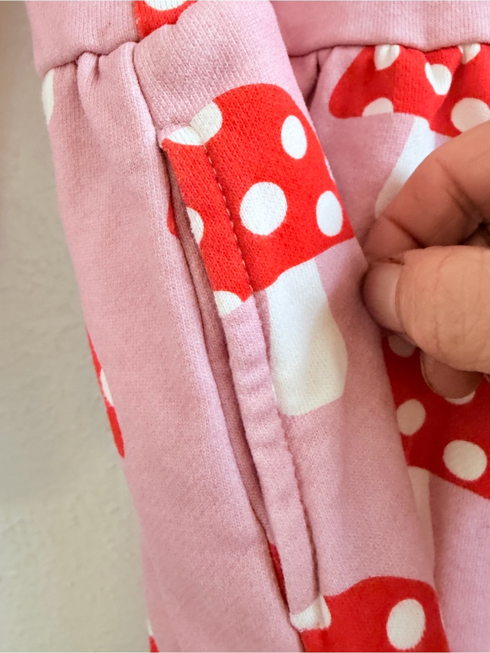 Mini Boden pink mushroom sweatshirt dress - Picture 4 of 8